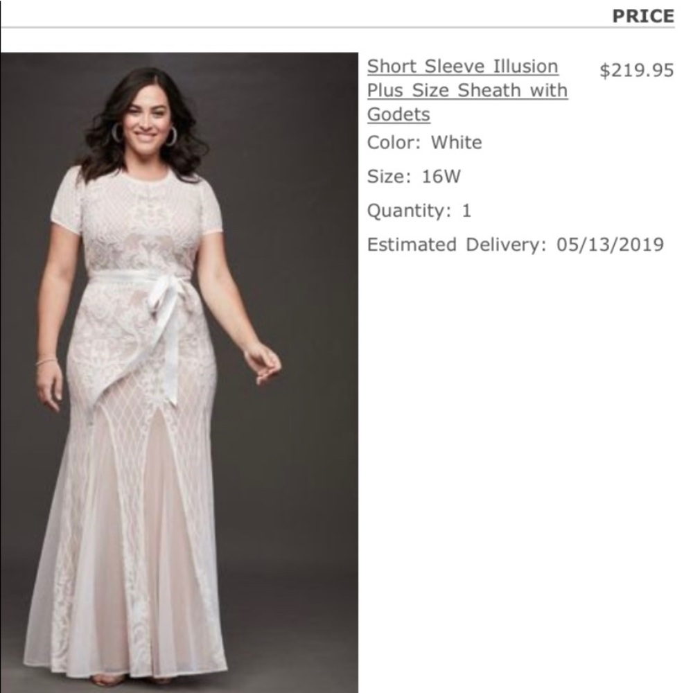 Short Sleeve Illusion Sheath with Godets Dress
